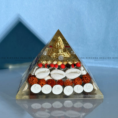 SHREE YANTRA RUDRAKSH PYRAMID (Divine Prosperity & Spiritual Protection) image 3