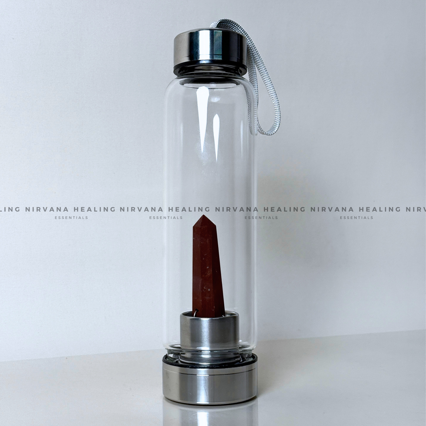 RED JASPER INFUSED CRYSTAL ELIXIR BOTTLE (Immunity, Strength, Health and Pain Relief) image 5