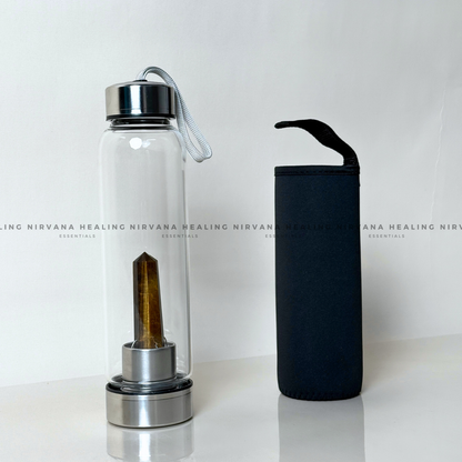 TIGER EYE INFUSED CRYSTAL ELIXIR BOTTLE (Bold, Courage, Willpower And Strength). image 1