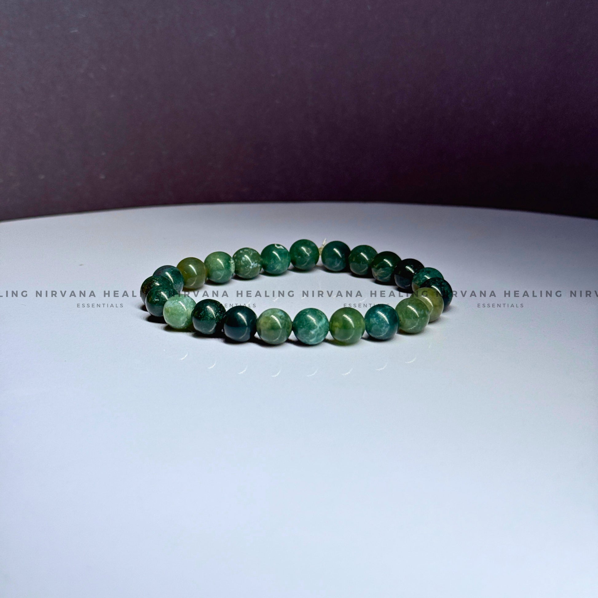 BLOODSTONE ROUND BEADED BRACELET (Immunity, Strength, Health And Pain Relief) image 1