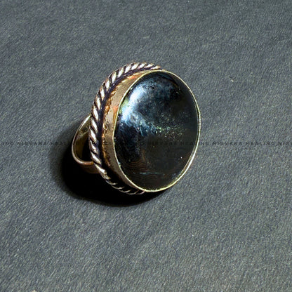 HAKIK SULEMANI BLACK ROUND RING (Evil Eye Protection, Grounding and Energy Shielding). image 4
