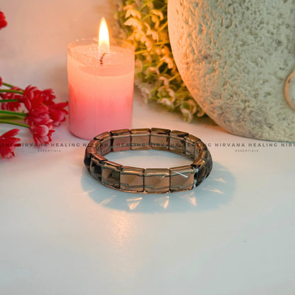 SMOKY QUARTZ PYRAMID BRACELET (Grounding, Detox, Protection And Removes Anxiety) image 3