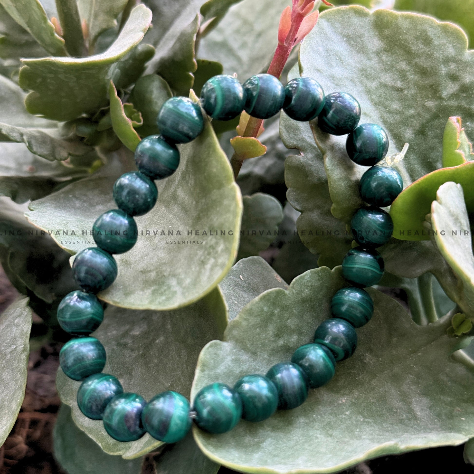 GREEN CATS EYE ROUND BEADED BRACELET (Protection, Prosperity And Intuition) image 4