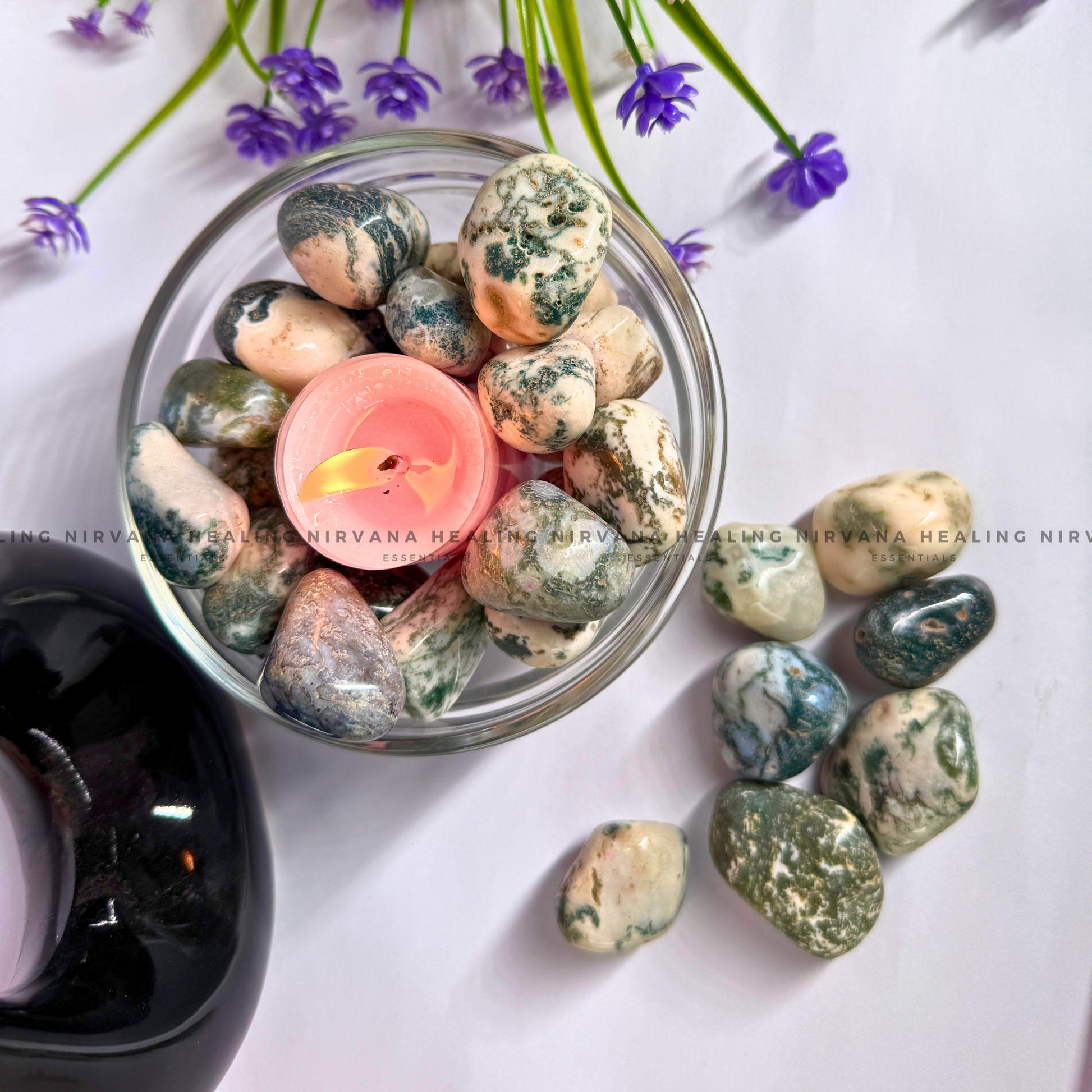 TREE AGATE TUMBLE STONES (Abundance, Nature Connection And Inner Peace) image 0