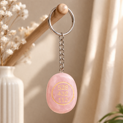 ROSE QUARTZ ZIBU KEYCHAIN - Love, Emotional Healing & Gentle Energy image 3
