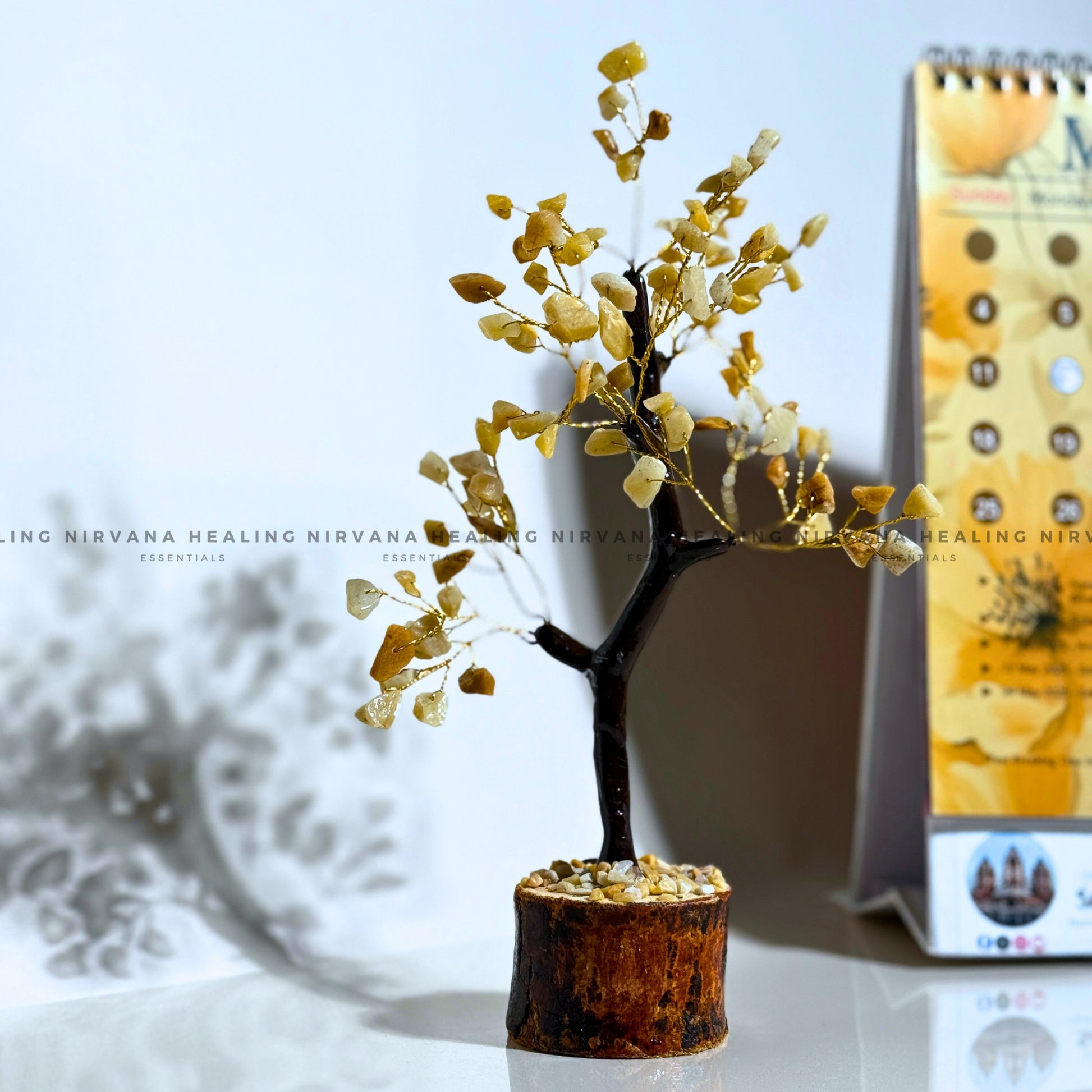 YELLOW AVENTURINE CRYSTAL TREE (SMALL) Approx 100 Beads (Joy, Leadership, Empowerment). image 3
