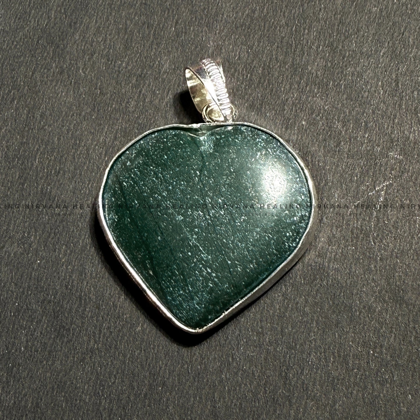 MARKAJ GREEN HEART SHAPED PENDANT (Protection, Luck And Intuition) image 1