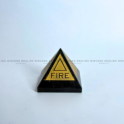 BLACK AGATE 5 ELEMENT PYRAMID (Grounding, Protection, Success And Courage) image 1