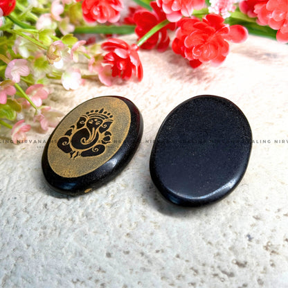 BLACK TOURMALINE GANESHA ZIBU COIN (Protection, Grounding, Shielding And Growth) image 4