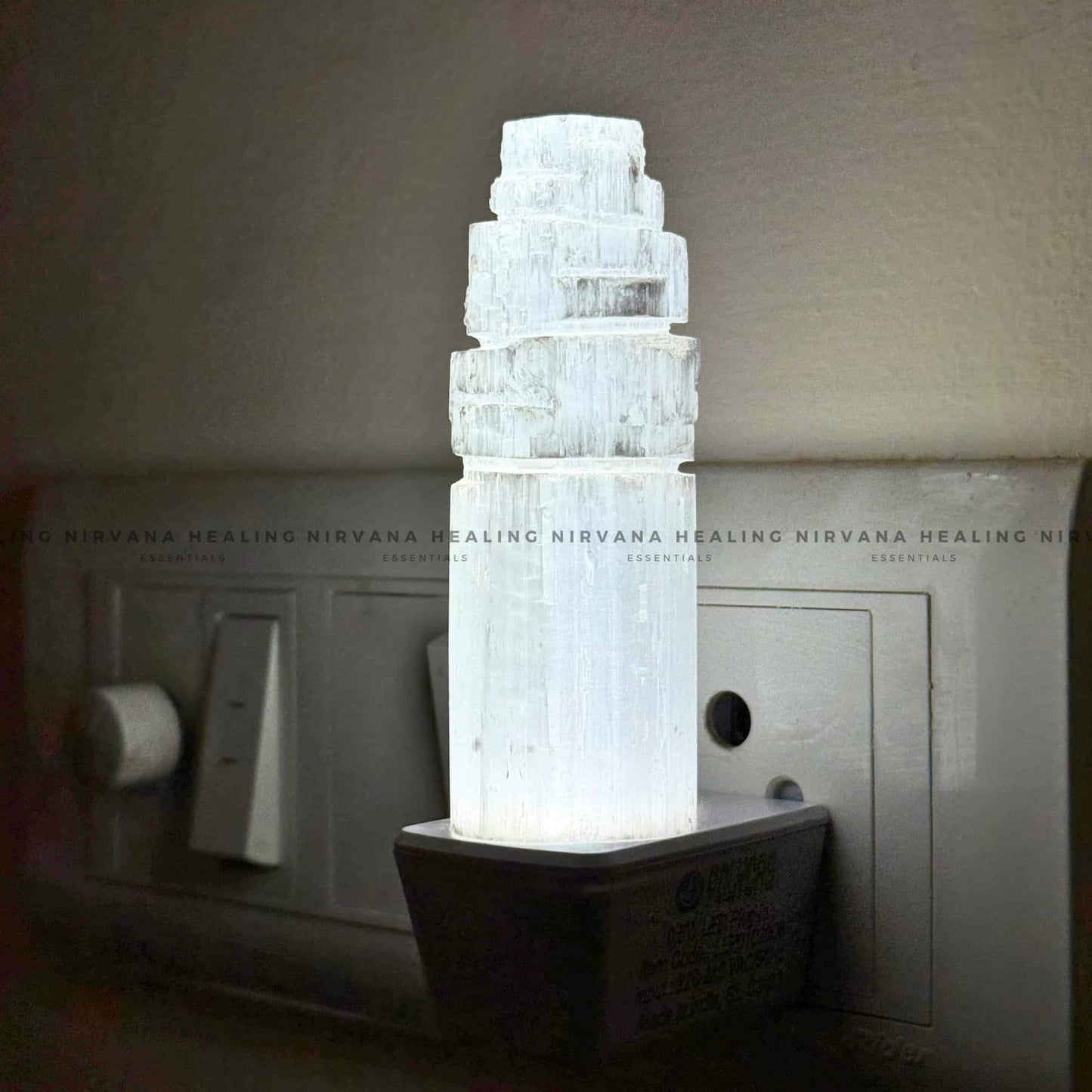 NATURAL SELENITE CRYSTAL LAMP (Aura Cleansing ,Charging, Cleansing And Purification). image 5
