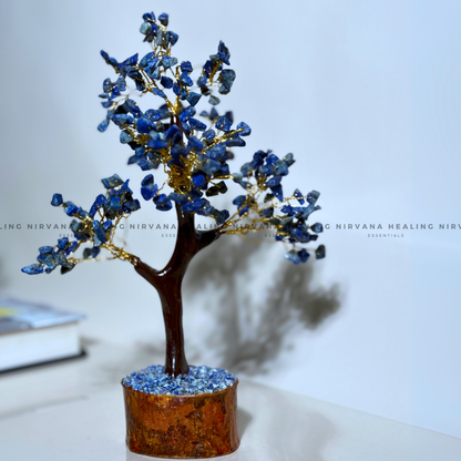 LAPIS LAZULI CRYSTAL TREE (BIG) Approx 300 Beads  (Communication, Truth, Ease Of Expression And Wisdom) image 1