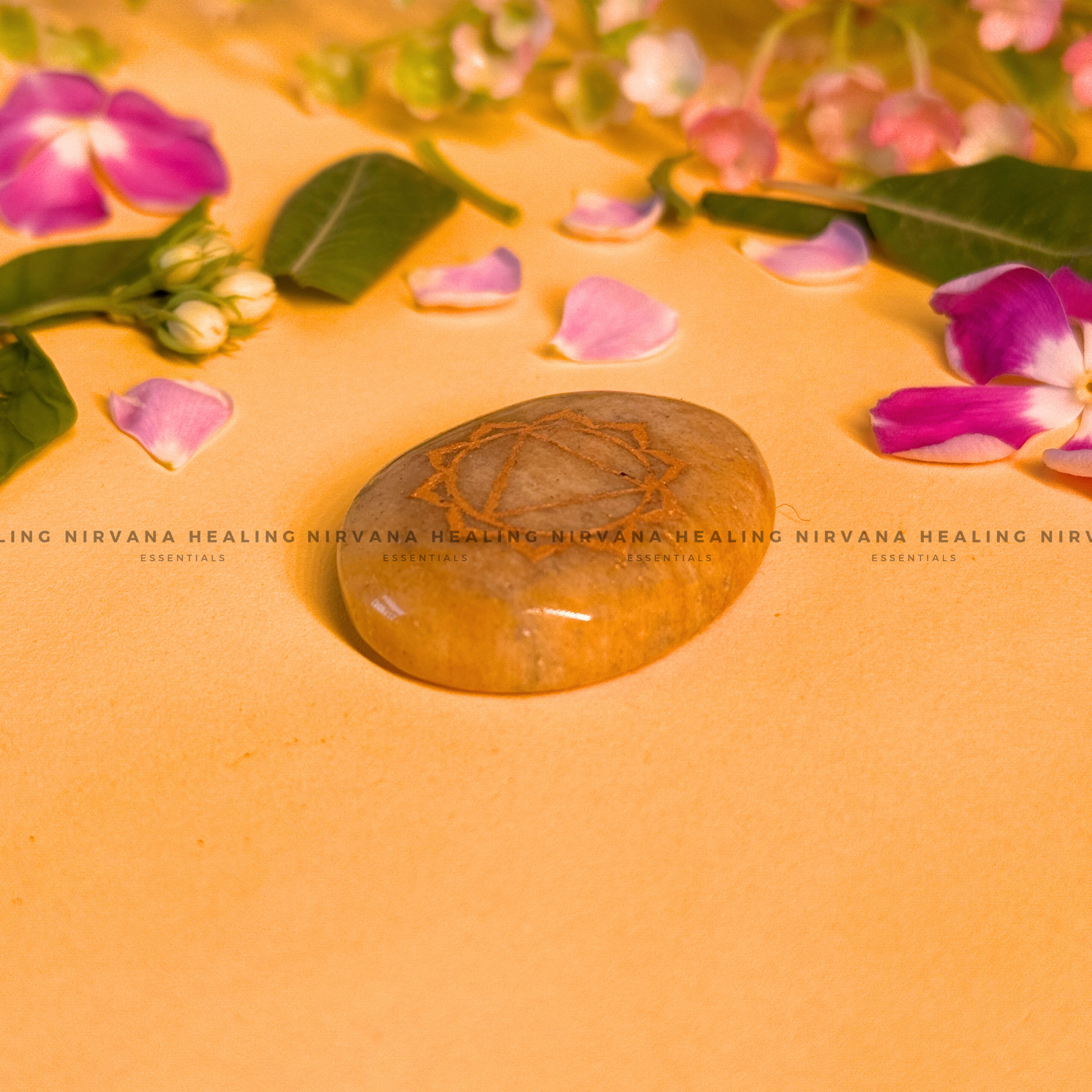 MANIPUR CHAKRA YELLOW AVENTURINE ZIBU COIN (Joy, Leadership And Empowerment).  image 0