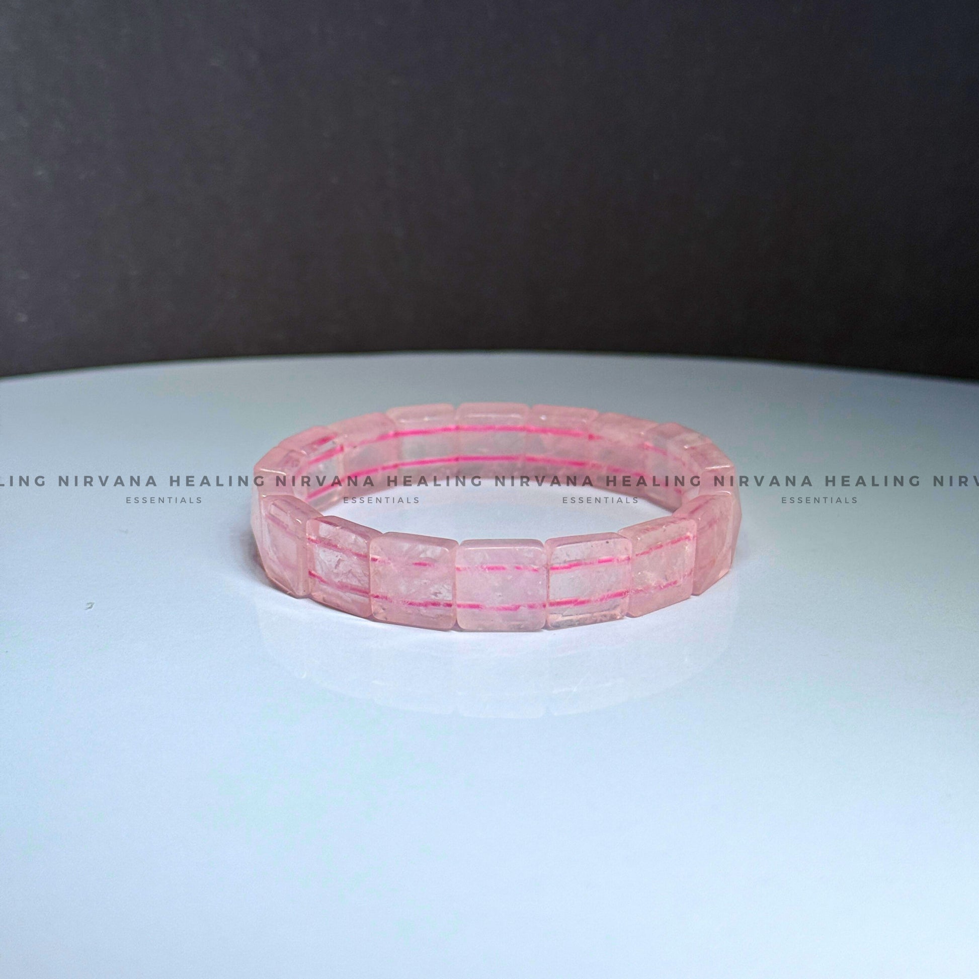 ROSE QUARTZ PYRAMID BRACELET (Love, Romance, Relationship, Emotion And Balance) image 2