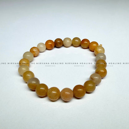 SUNSTONE ROUND BEADED BRACELET (Joy, Leadership, Confidence And Happy Energy). image 2