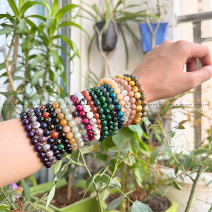 RHODONITE ROUND BEADED BRACELET (Compassion, Emotional Healing, Loving Vibration And Self Love) image 5
