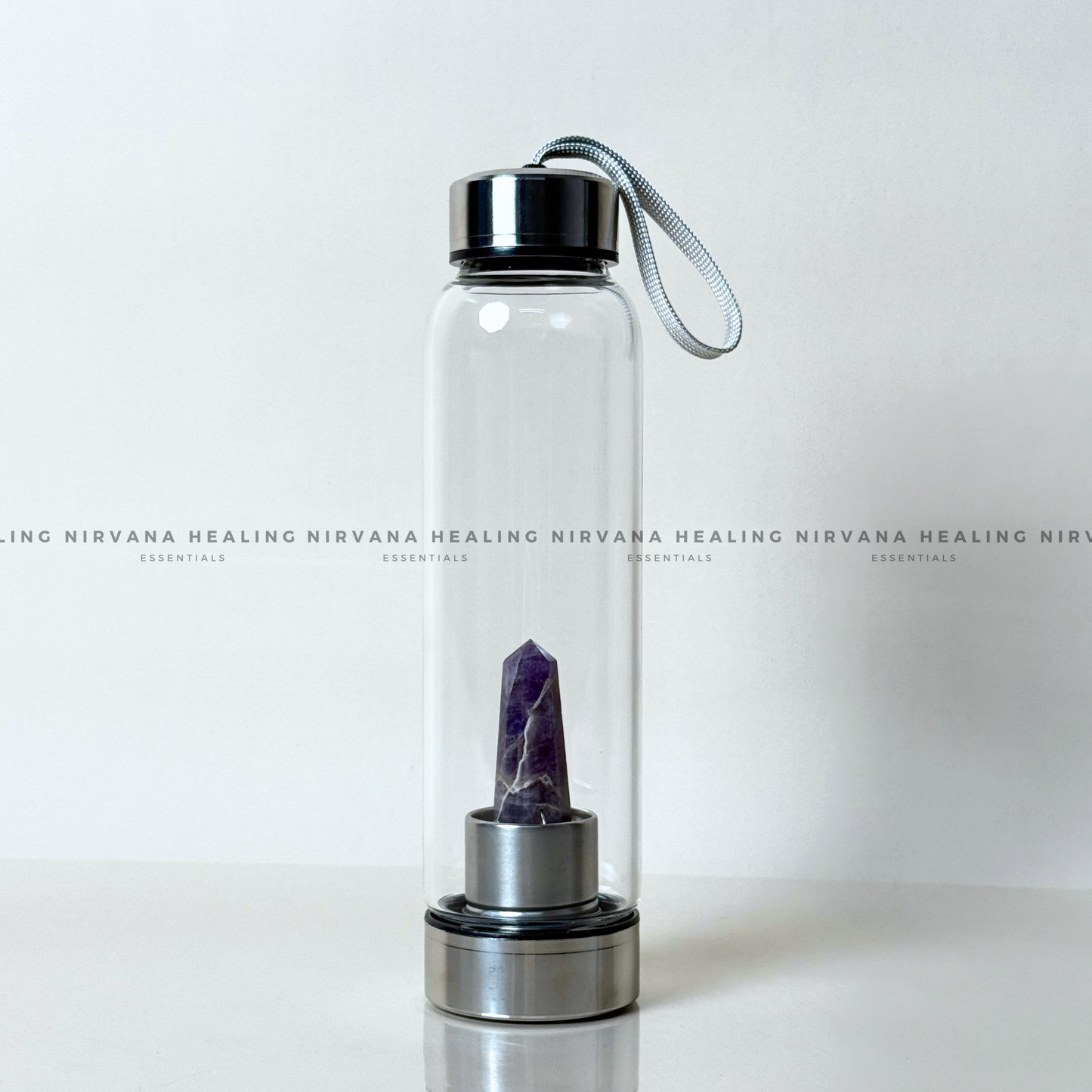 AMETHYST INFUSED CRYSTAL ELIXIR BOTTLE (Meditation, Stress, Intuition and Manifestation) image 5