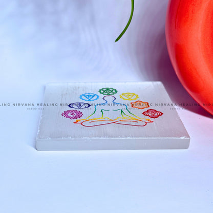 SELENITE MEDITATION POSE CHARGING PLATE (Aura Cleansing, Charging, Cleansing And Purification). image 4