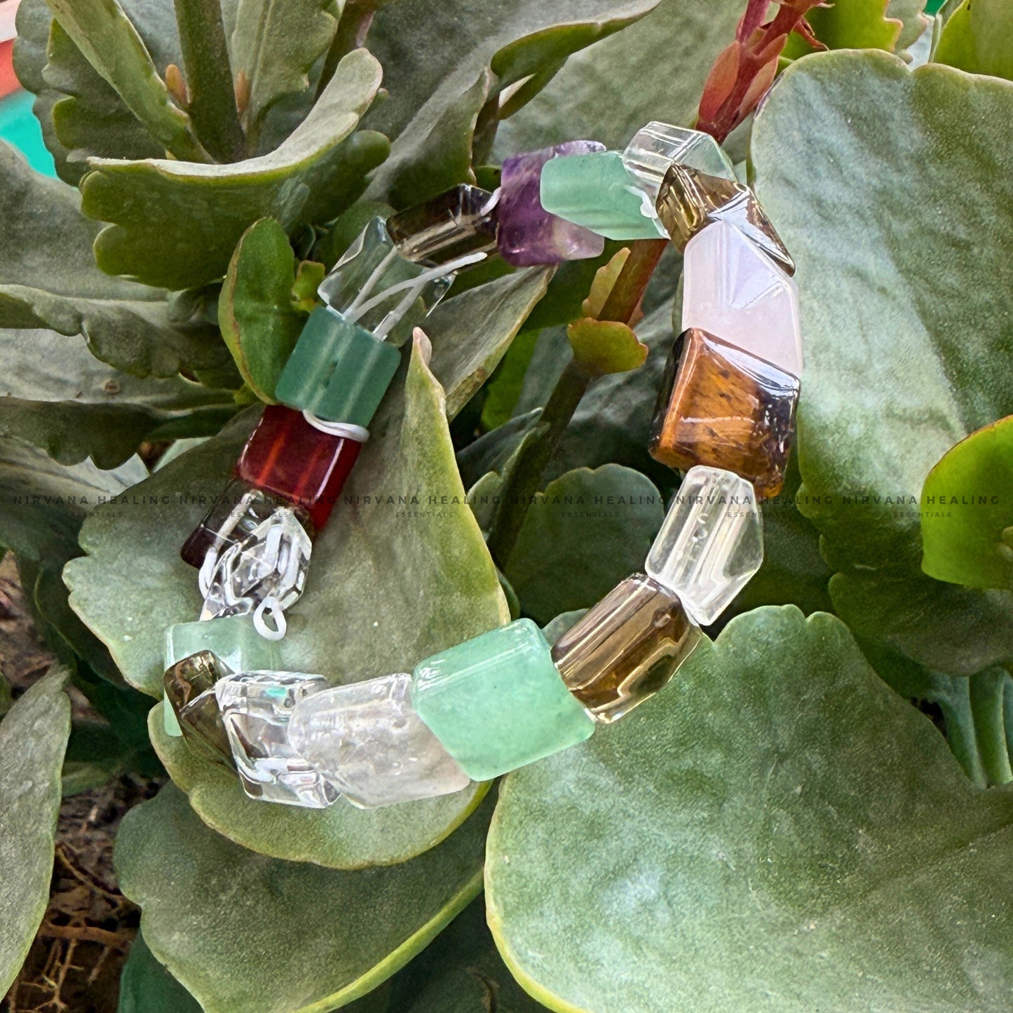 7 CHAKRAS PYRAMID BEADED BRACELET (Balance, Energy Healing And Protection) image 3