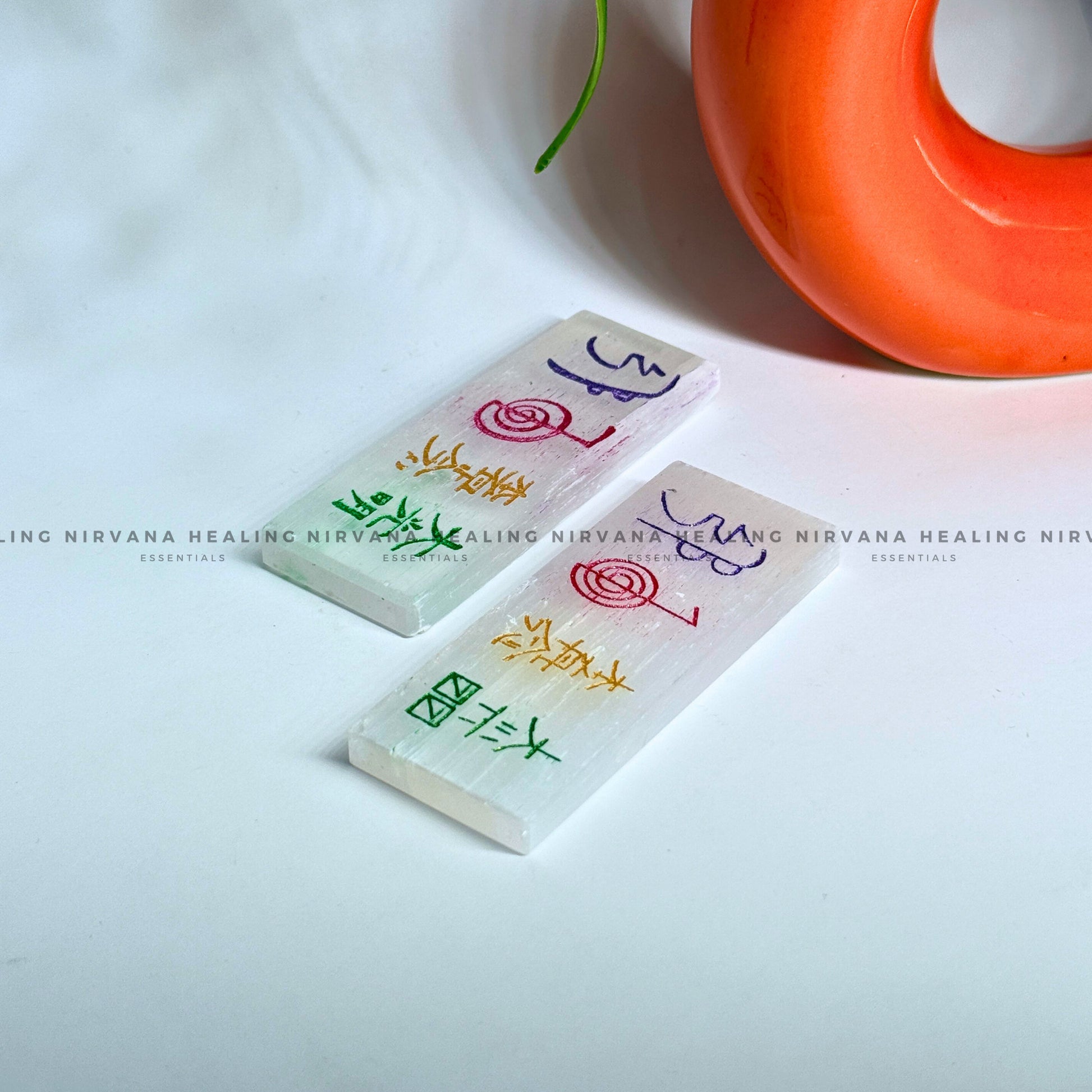 SELENITE REIKI SYMBOLS RECTANGULAR CHARGING PLATE (Aura Cleansing ,Charging, Cleansing And Purification). image 4