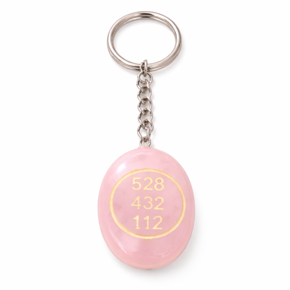 ROSE QUARTZ ZIBU KEYCHAIN - Love, Emotional Healing & Gentle Energy image 2