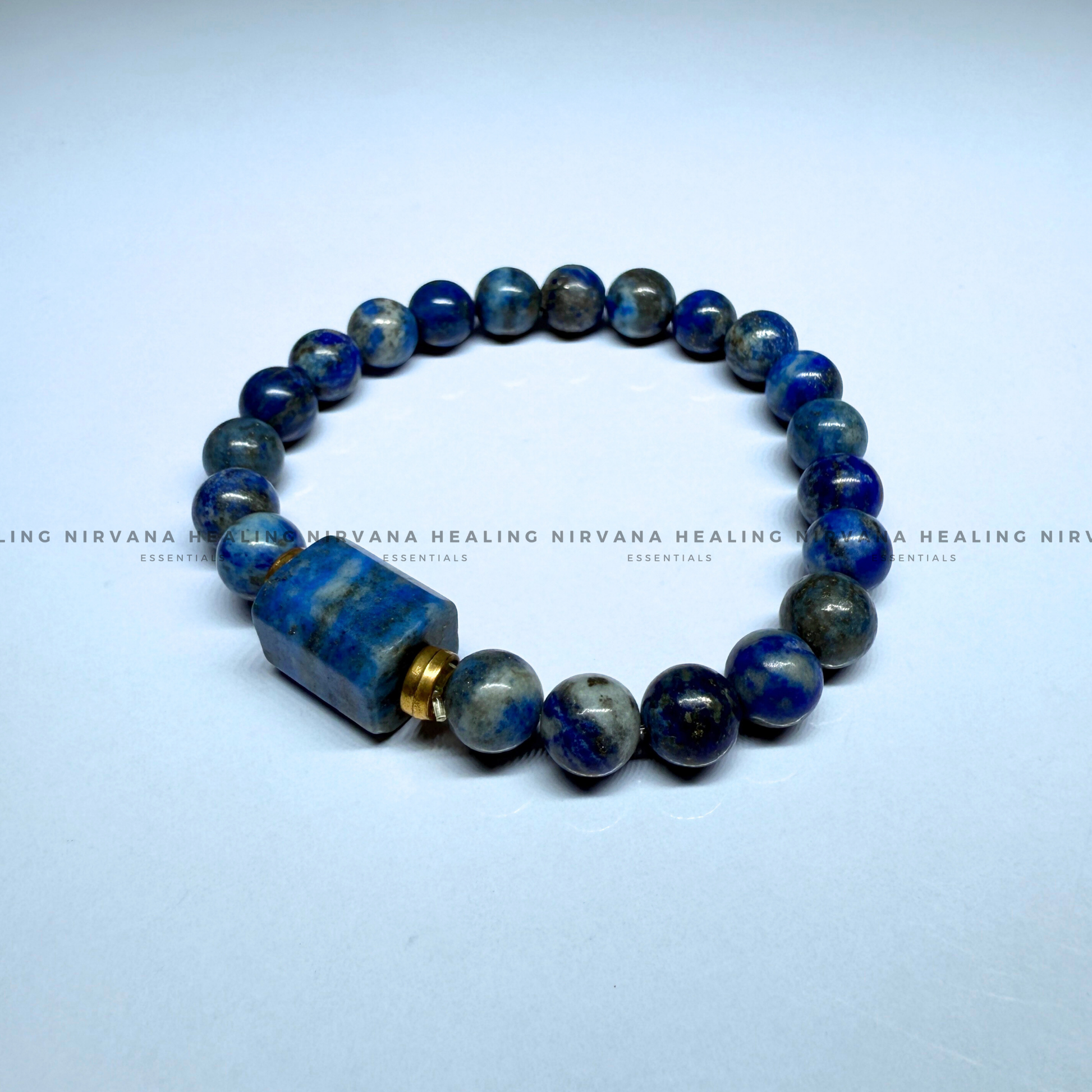 LAPIS LAZULI WITH TUMBLE BRACELET (Communication, Truth, Ease Of Expression And Wisdom) image 2