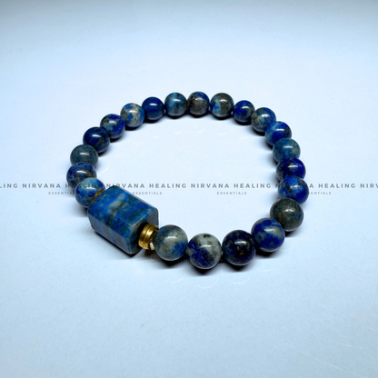 LAPIS LAZULI WITH TUMBLE BRACELET (Communication, Truth, Ease Of Expression And Wisdom) image 2