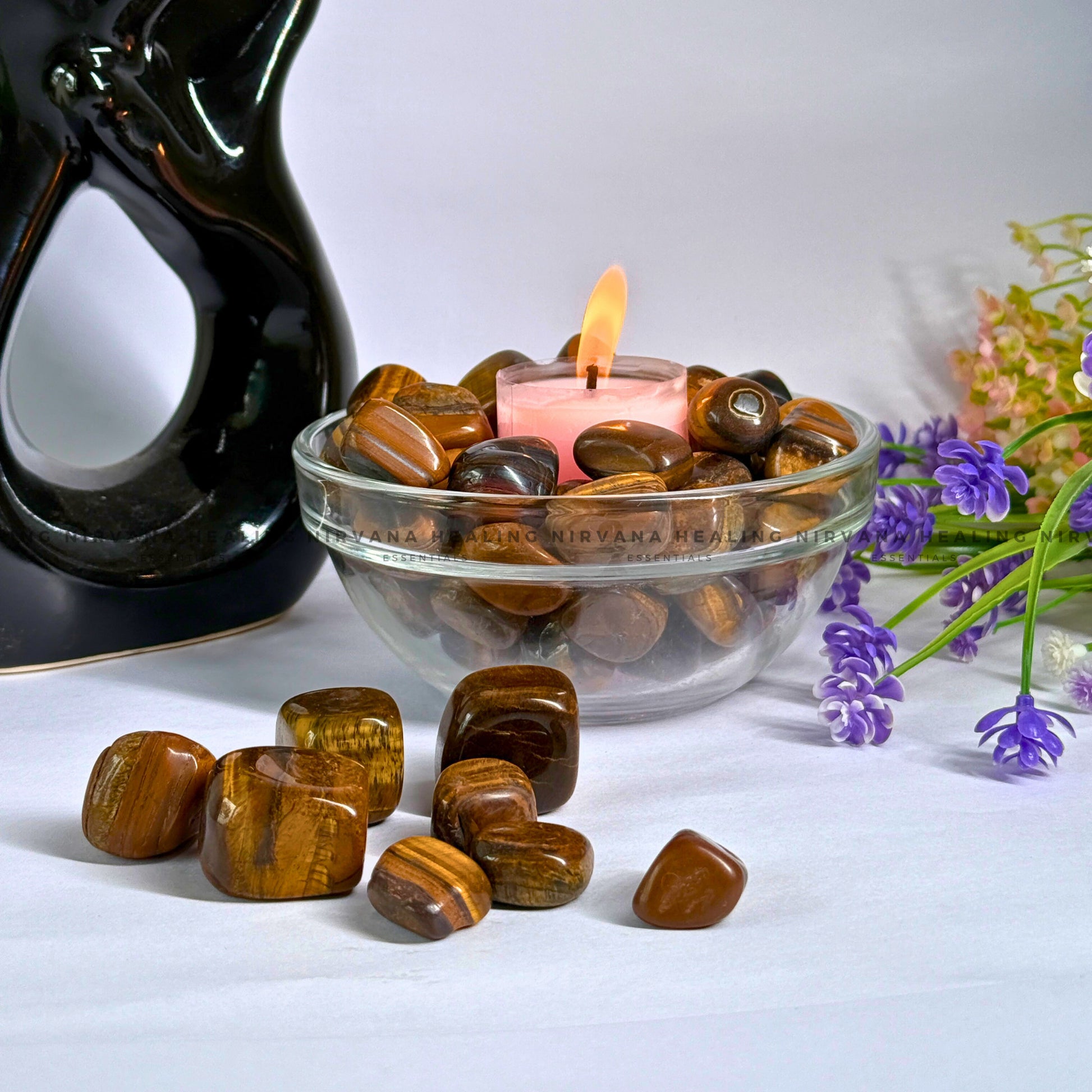 TIGER EYE TUMBLE STONES (Bold, Courage, Willpower And Strength). image 1