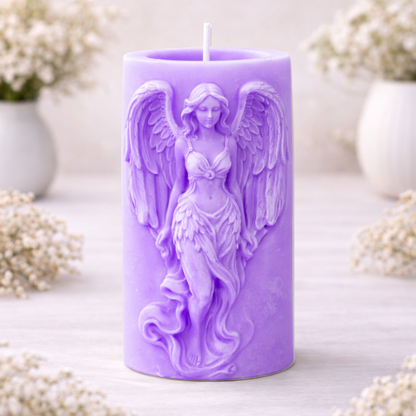 PILLAR ARCHANGEL RITUAL CANDLE (Made From Natural Beeswax) image 1