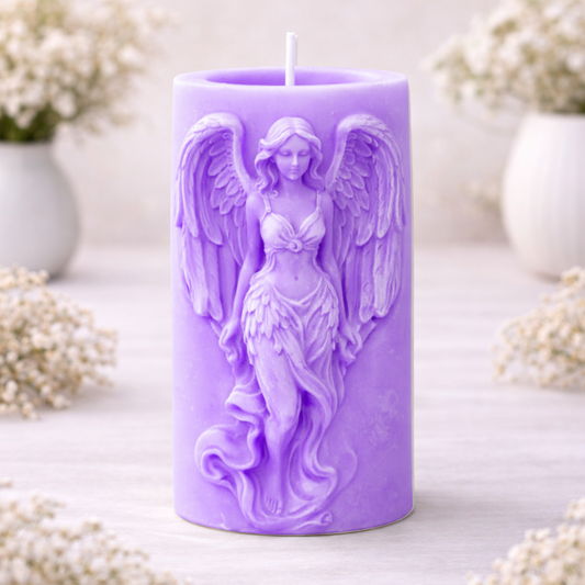 PILLAR ARCHANGEL RITUAL CANDLE (Made From Natural Beeswax) image 1