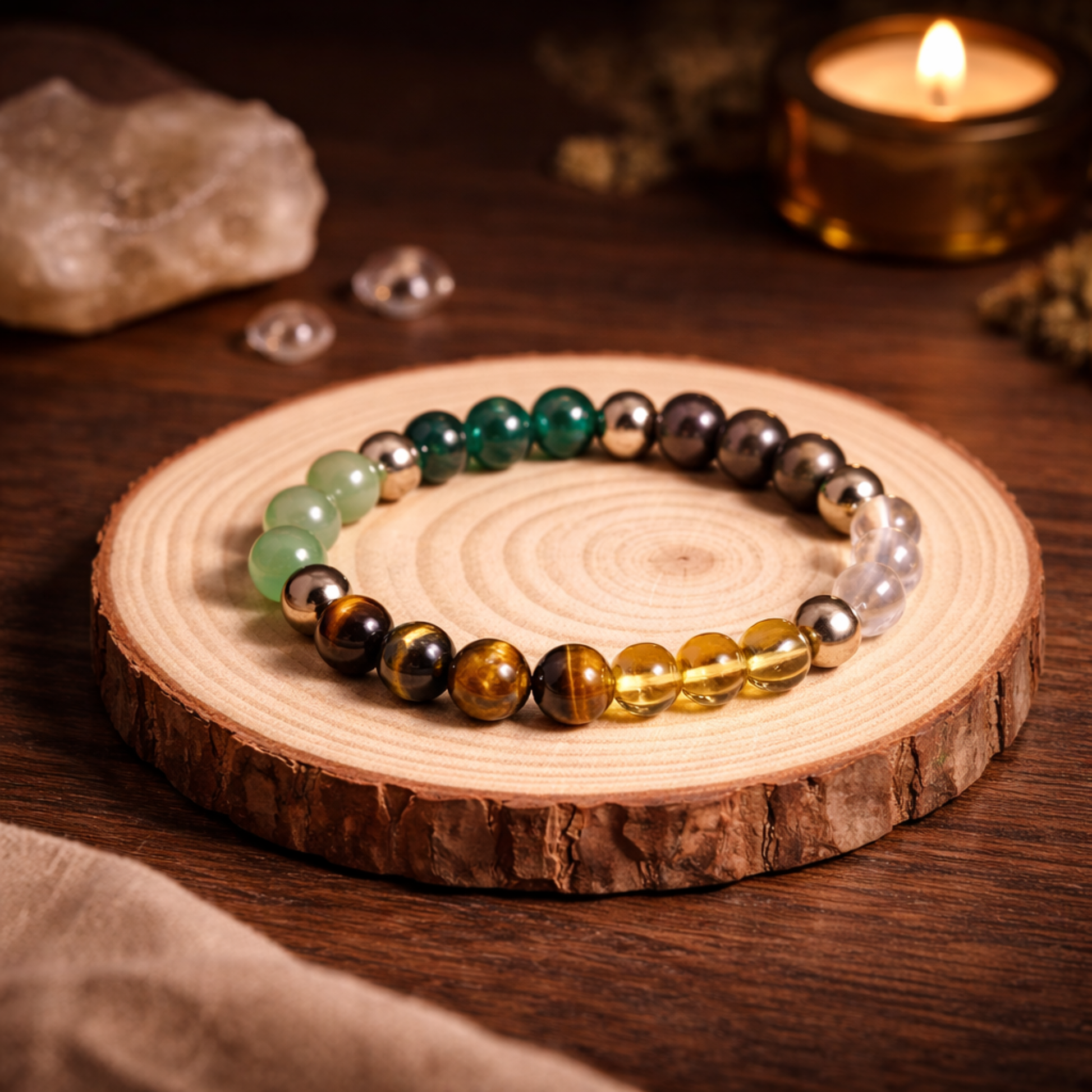 Money Magnet Healing Crystal Bracelet - Wealth, Success & Motivation image 0