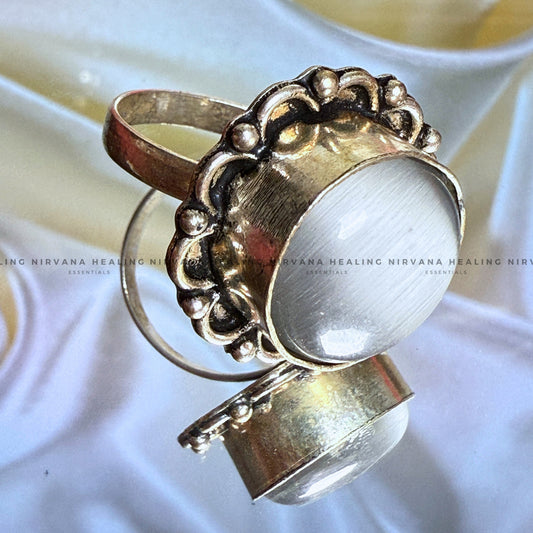 SPHATIK ROUND RING (Mental Clarity, Master Healer And Energy Amplifier) image 0