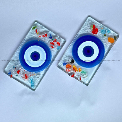 SELENITE EVIL EYE CHARGING PLATE (Aura Cleansing ,Charging, Cleansing And Purification). image 0