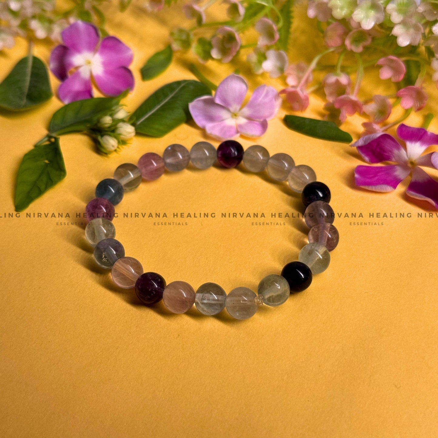 FLUORITE ROUND BEADED BRACELET (Concentration, Clarity, Memory And Studies). image 0