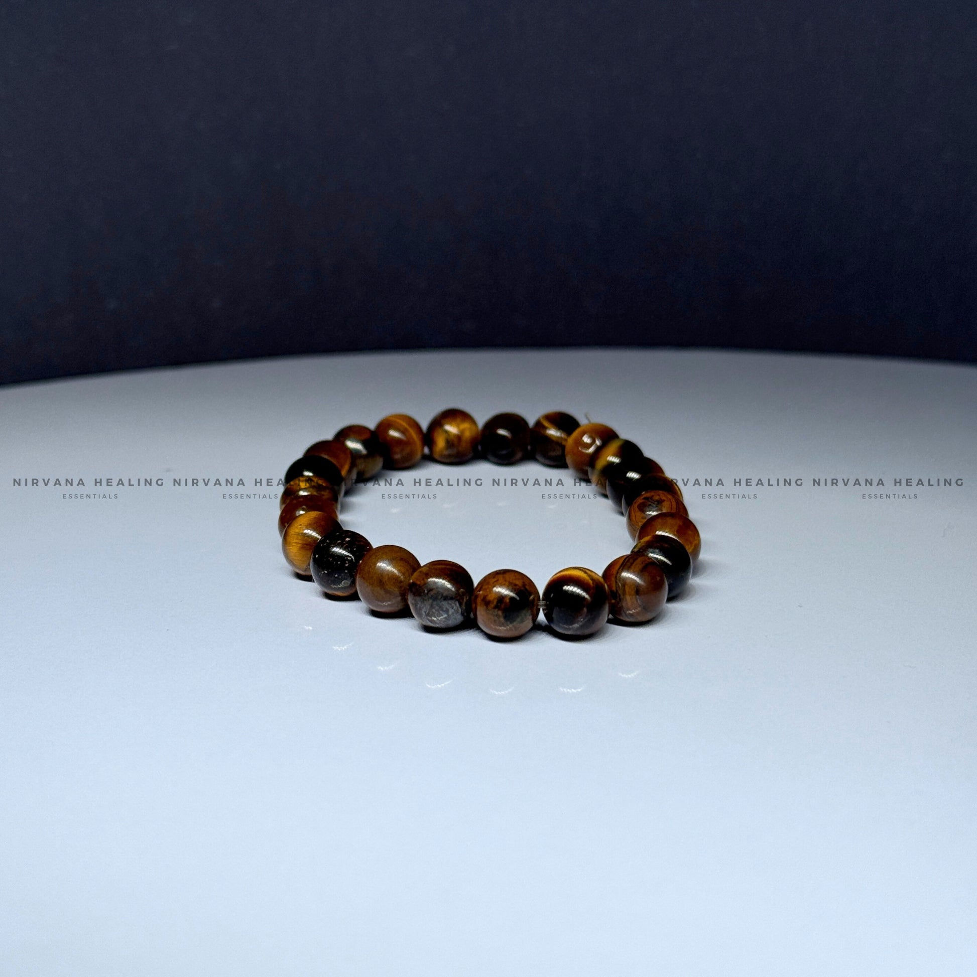 TIGER EYE ROUND BEADED BRACELET (Bold, Courage, Willpower And Strength). image 1