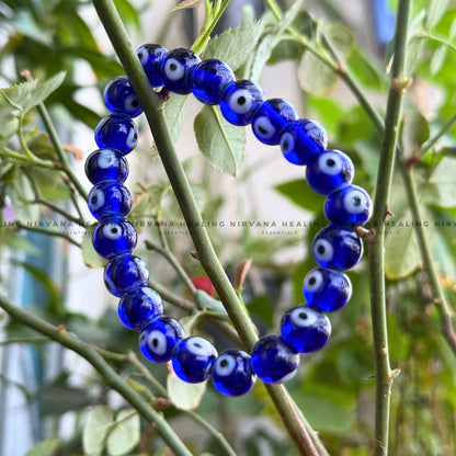 EVIL EYE ROUND BEADED BRACELET (Calm, Protection, Spiritual Balance) image 4