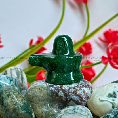 GREEN AVENTURINE SHIVLING (1 Inch) (Luck, Money, Abundance, Career And Growth).  image 8