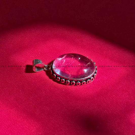 ROSE QUARTZ OVAL PENDANT (Love, Romance, Relationship And Emotion Balance) image 1