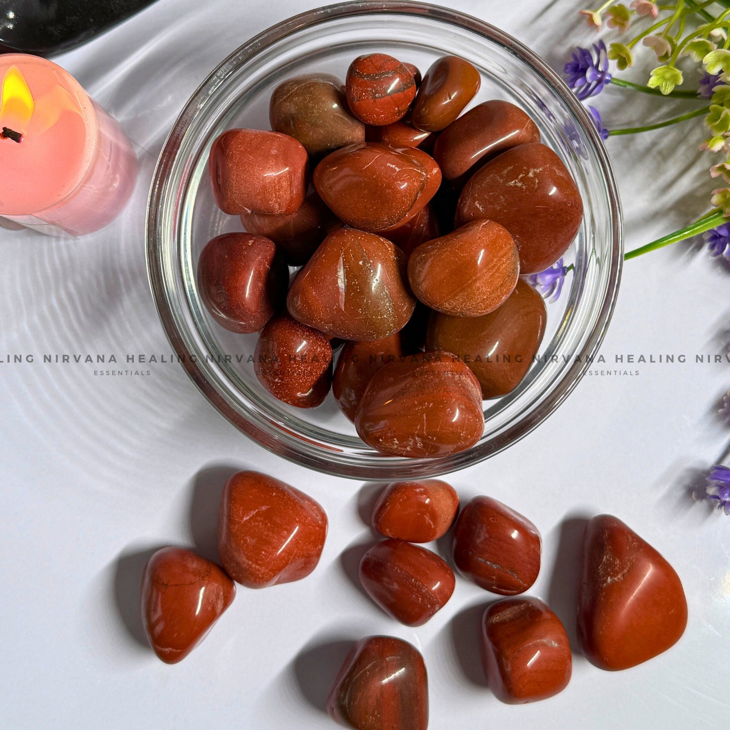 RED JASPER TUMBLE STONES (Endurance, Stability, Vitality And Courage) image 0