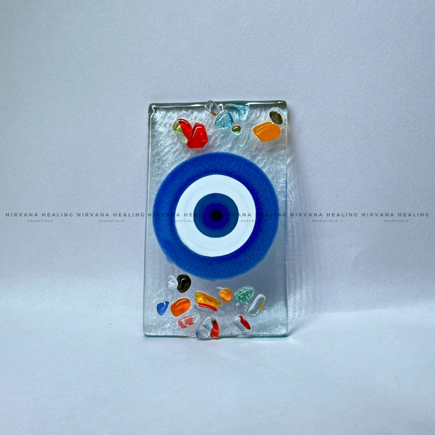 SELENITE EVIL EYE CHARGING PLATE (Aura Cleansing ,Charging, Cleansing And Purification). image 2