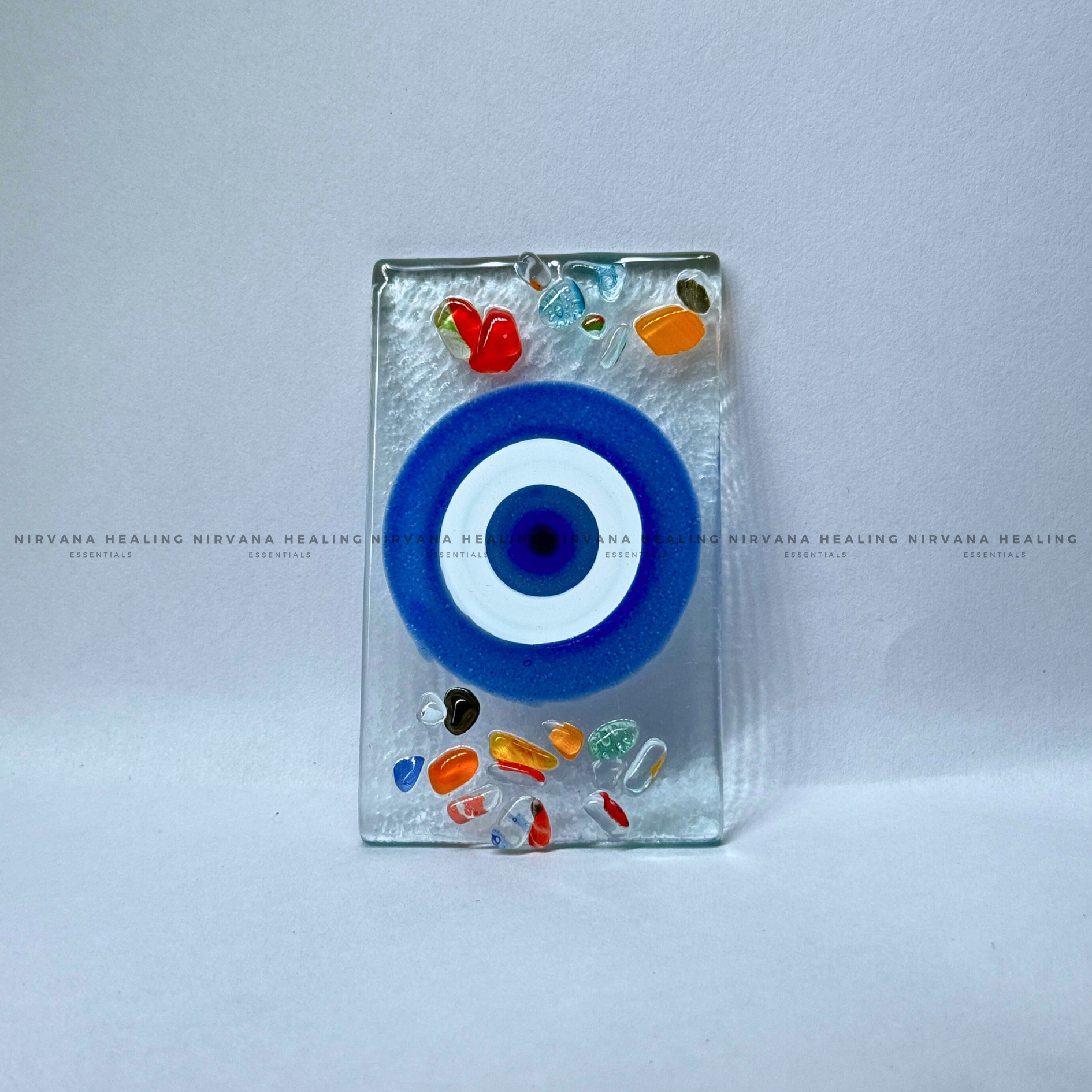 SELENITE EVIL EYE CHARGING PLATE (Aura Cleansing ,Charging, Cleansing And Purification). image 2