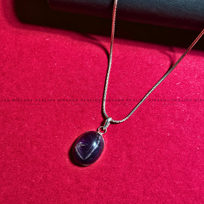 AMETHYST ROUND PENDANT (Meditation, Stress Reduction, Intuition And Manifestation) image 3