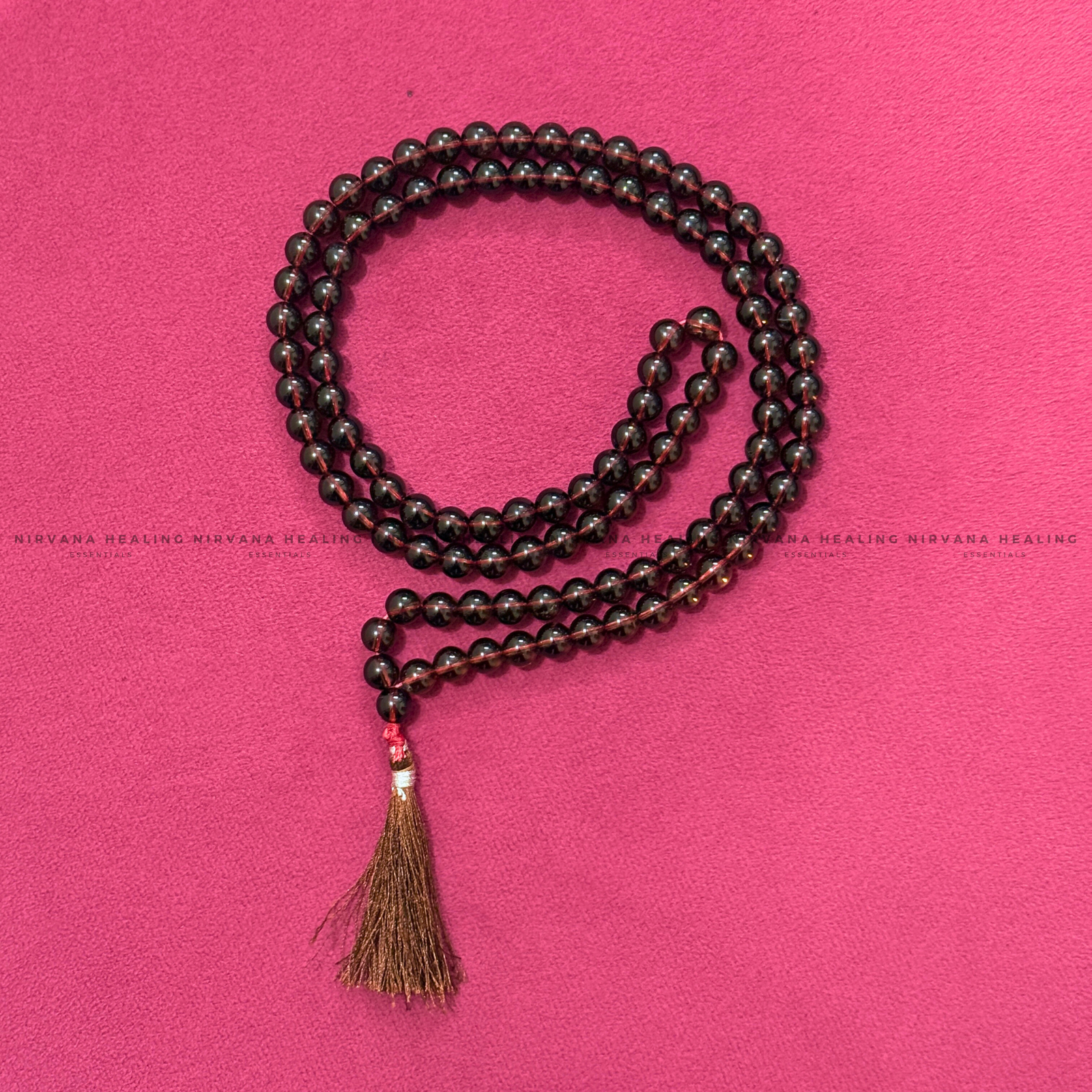 SMOKY QUARTZ MALA (Grounding, Detox, Protection And Removes Anxiety) image 2