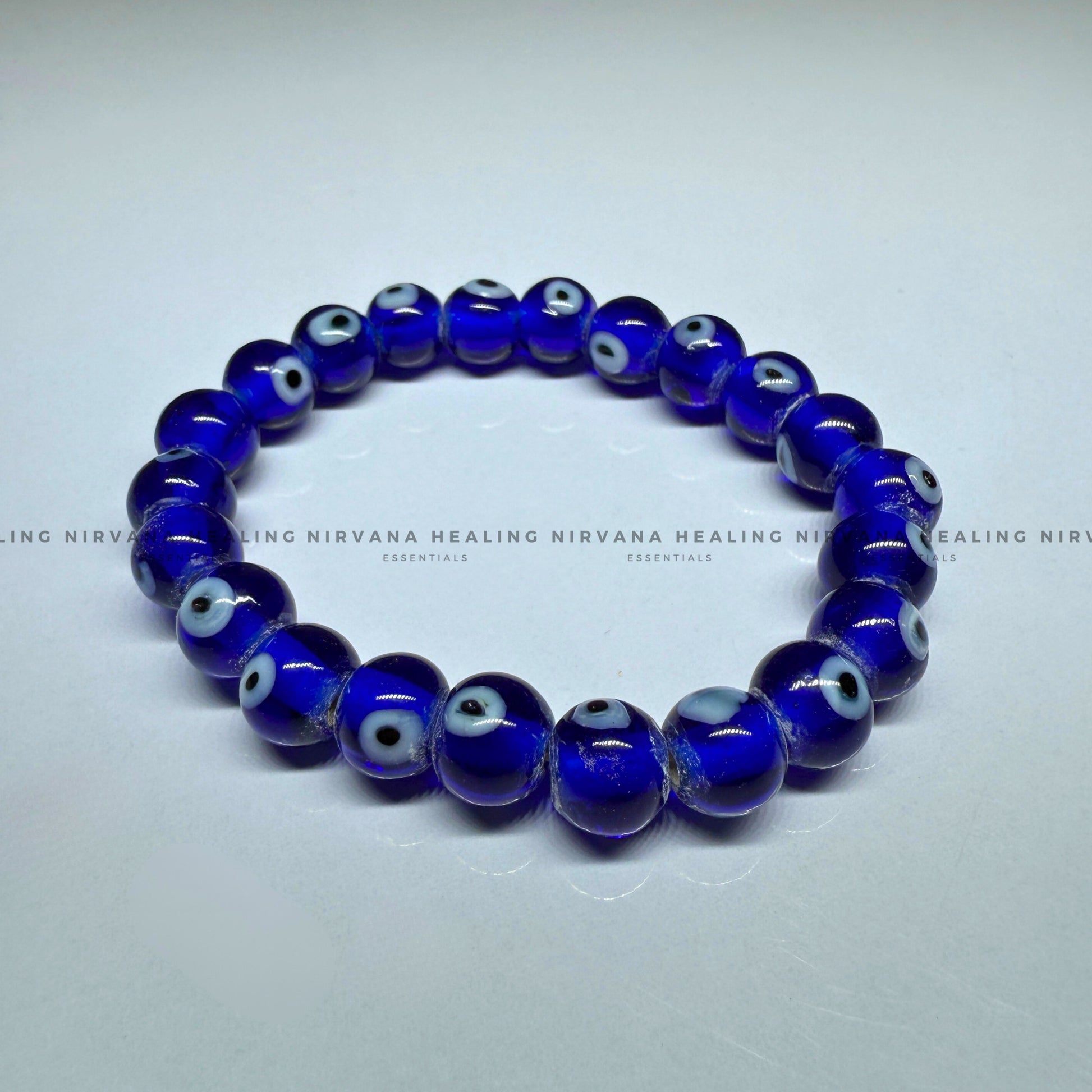 EVIL EYE ROUND BEADED BRACELET (Calm, Protection, Spiritual Balance) image 3