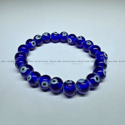 EVIL EYE ROUND BEADED BRACELET (Calm, Protection, Spiritual Balance) image 3