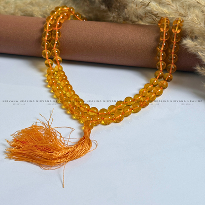 YELLOW CITRINE NATURAL MALA (Abundance, Creativity, Success And Confidence) image 1