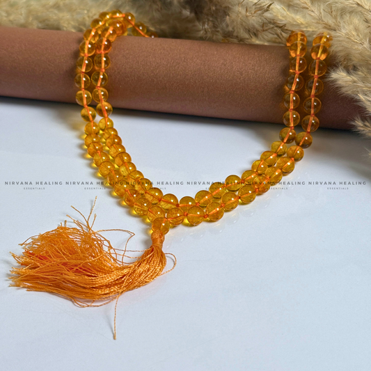 YELLOW CITRINE NATURAL MALA (Abundance, Creativity, Success And Confidence) image 1