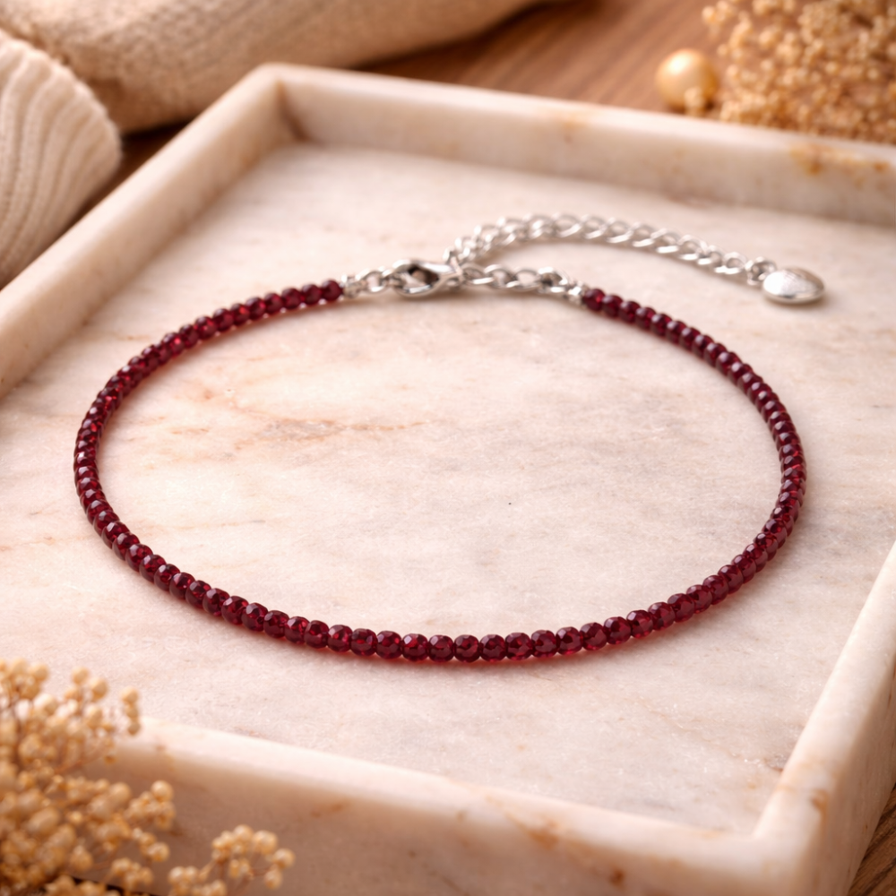GARNET ANKLET - Passion, Vitality & Ground Energy image 4