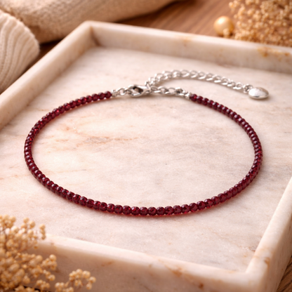 GARNET ANKLET - Passion, Vitality & Ground Energy image 4