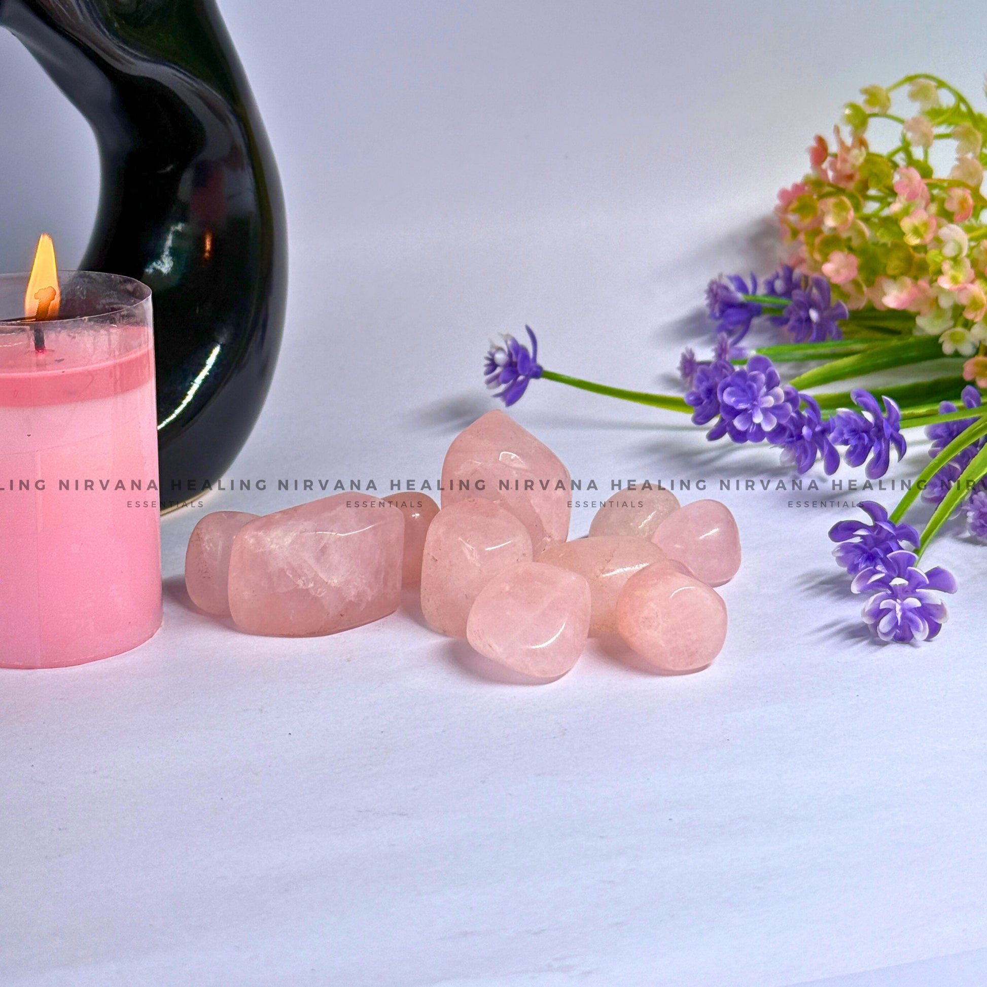 ROSE QUARTZ TUMBLE HEALING STONE (Love, Romance, Relationship, Emotion And Balance) image 2