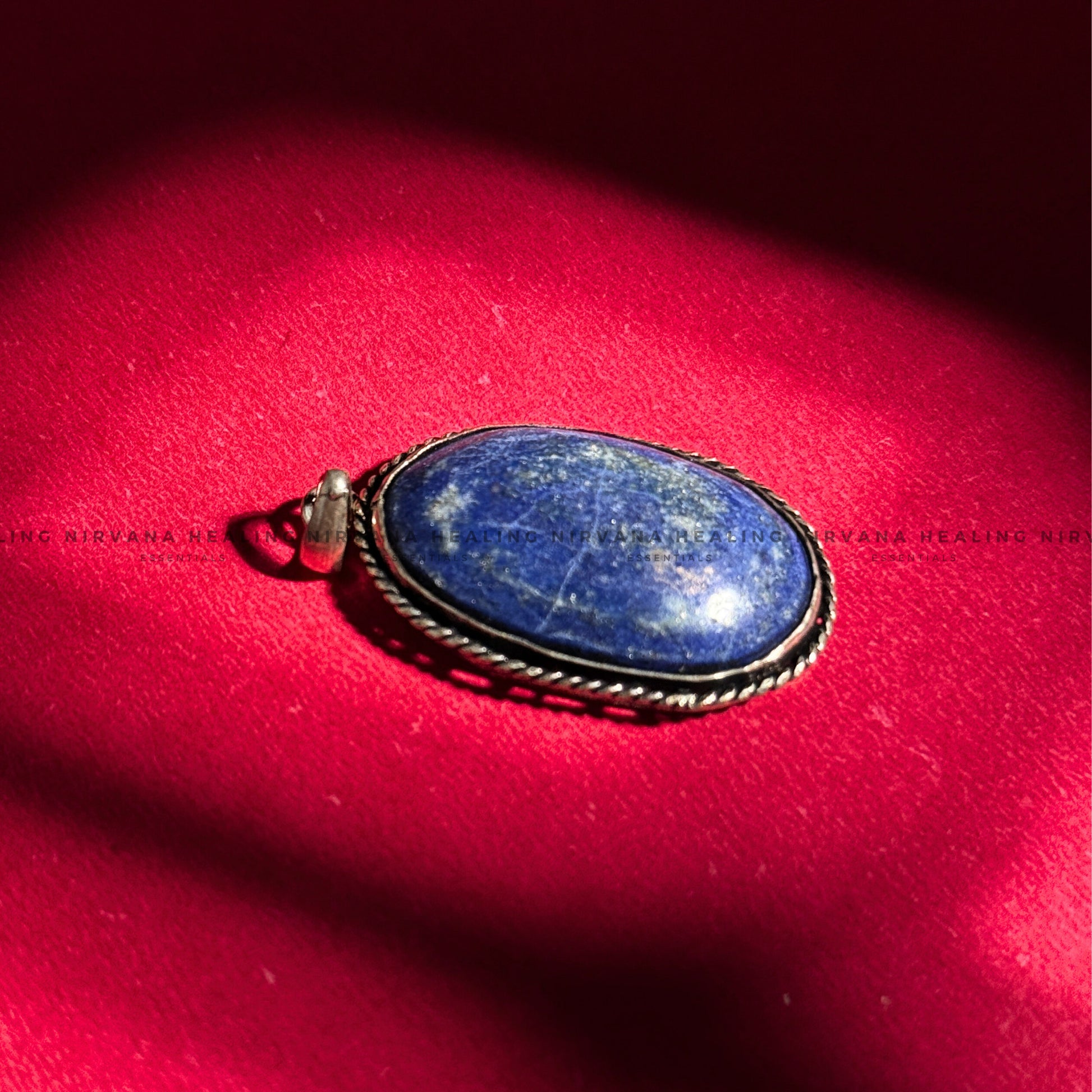 LAPIS LAZULI JADE OVAL PENDANT (Communication, Truth, Ease Of Expression And Wisdom) image 3